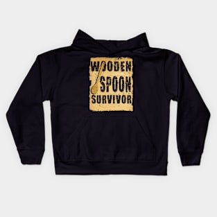 Wooden Spoon Survivor //Design On tshirt for to all Kids Hoodie